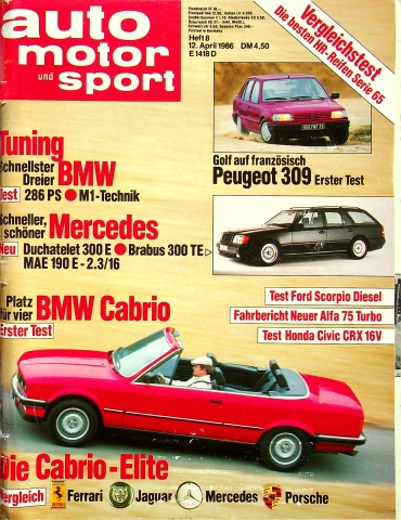 Deckblatt Auto Motor und Sport (08/1986)